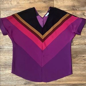 New York & Company XS multi color blouse